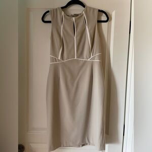 Like new Calvin Klein Taupe Sleeveless Midi Dress